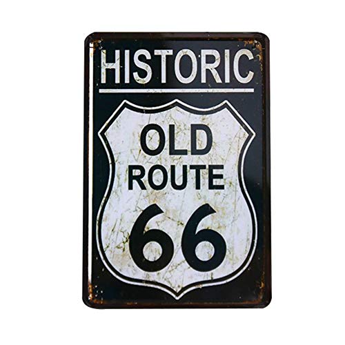 kentop Cartel de chapa metal placa pared Cartel Vintage autopista cara