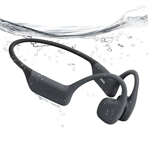 Image of Full-Coverage Liquid Silicone Swimming Headphones, IP68 Waterproof Underwater Headphones, Bluetooth 6.0&MP3 with 32GB Memory Card, Soft /Skin-Comfortable Open Ear Bone Conduction Swim Earbuds