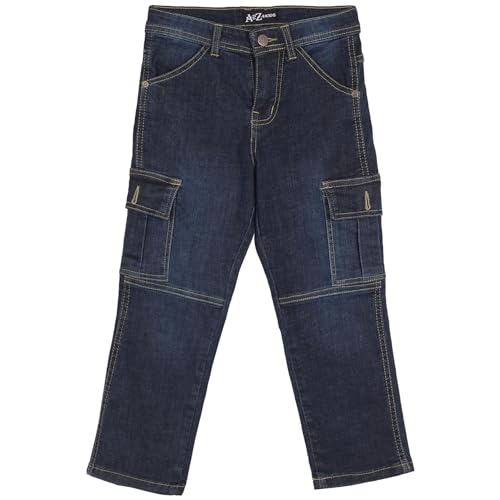 Boys Cargo Denim Pant Stylish Kids Boys 6 Pocket Dark Blue Denim Jeans Stretchy Comfort Cotton Jeans for Boys2