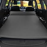 新型 トヨタ アルファードヴェルファイア 40系 Alphard/Vellfireに適用 車中泊 マット 5cm厚 自動膨張式 エアーマット スエード生地 高反発メモリーフォーム 車載ベッドキット キャンプ アウトドア 快適睡眠 防水防汚 簡単収納 収納袋付き 自宅用 旅行用(Gray,A)