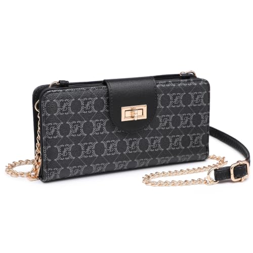 Image of Classic Crossbody Bag for Women, Small Chain Strap Wallet Purse with Phone Compartment & Card Slots