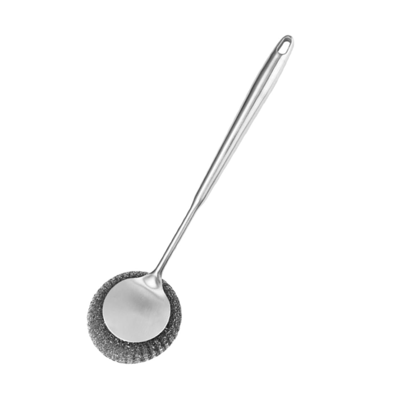 2 Cepillos Inoxidable para Sartenes Ollas Platos con Mango De Lana De Alambre para Limpiar Platos Estropajo De Cocina Acero Inoxidable 304 Plateado