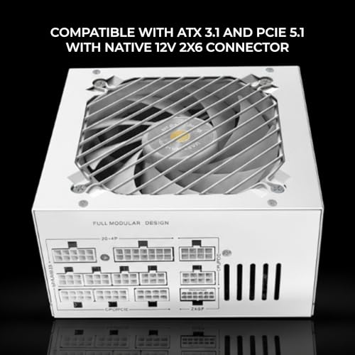 MPB750PSI, Alimentatore PC Full Modular 750W, 10 Anni di Garanzia, 80Plus Gold 90%, Ventola SI Extreme Silence, Tecnologie AI2-RPM, DC-DC e SMD, ATX 3.1 e PCIe 5.1 Bianco - Alimentatore - Immagine 4