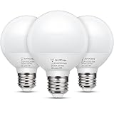 JandCase G25 LED Vanity Light Bulbs, Dimmable Globe Light Bulbs, Round Light Bulbs, 5W(60W Equivalen