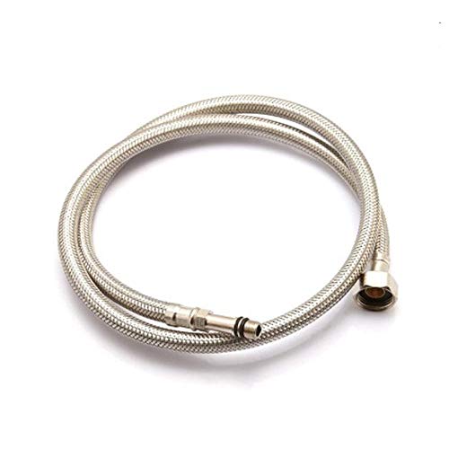Preisvergleich Produktbild Edelstahlweberei, Warm- und Kaltwasseranschlussschlauch, Beckenschale Warm- und Kaltwasserrohr universal 80cm