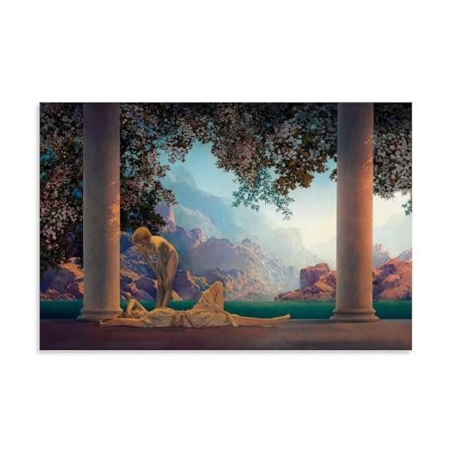 Poster Maxfield Parrish Aube décoration murale grand format pour chambre
