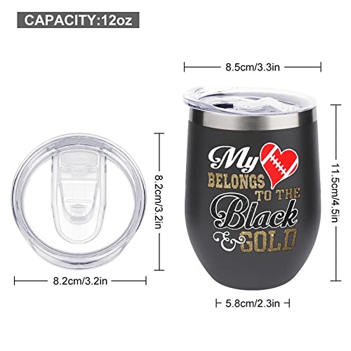 My Heart Belongs To Black Gold Lovely Stainless Steel Insulated Cup Small Coffee Mug Fashion Travel Tumblers With Lid #TOP1