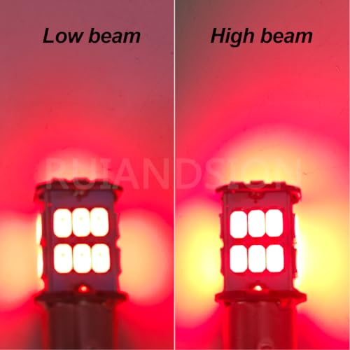 Ruiandsion 2pcs 1157 BAY15D DC 6V LED Rojo miniatura 6