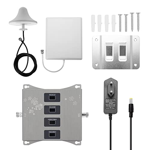 800900 1800 2100MHz Amplificador de señal de teléfono Celular Amplificador de señal móvil de Banda cuádruple 2G 3G 4G LTE Repetidor Celular gsm DCS WCDMA Set