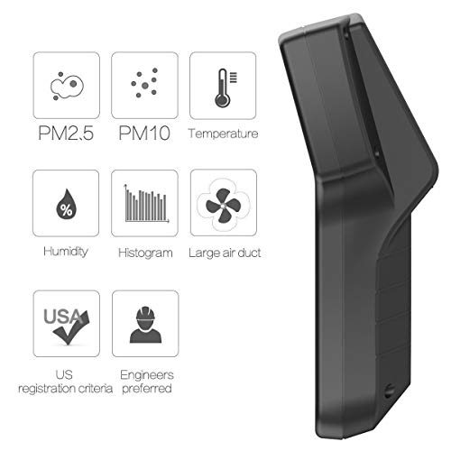 Temtop Airing-1000 Professional Laser Air Quality Monitor PM2.5/PM10 Detector Particle Counter Dust Meter Real Time Display High Accuracy