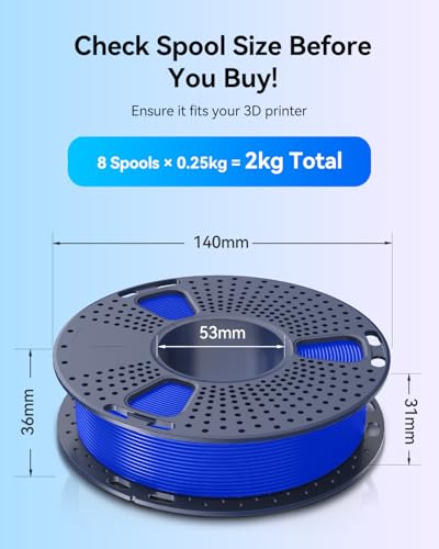 Image of JAYO PETG 3D Printer Filament Bundle 1.75mm, 250g, 8-Pack