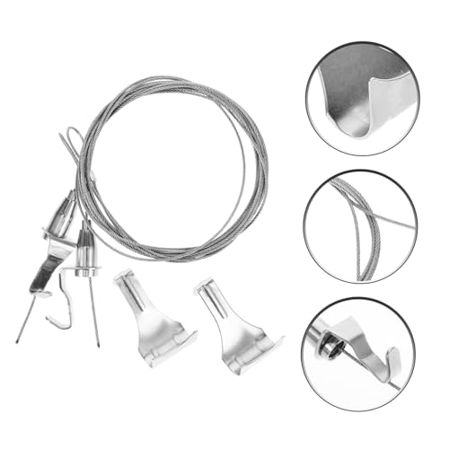 Image of 2sets Sturdy Picture Hanging Wire Ropes Wire Kit Easy to Install for Decor