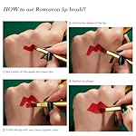 Rownyeon Travel Retractable Lip Brush Applicators Flat for Lipstick Gloss Creams Portable with Cap, Professional Makeup Brush for Women Girls As Christmas Gift and Halloween Makeup Tools - Image 5