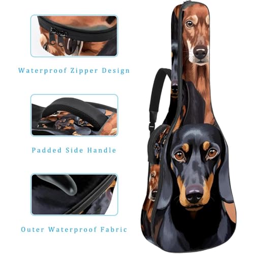Sac pour guitare acoustique imperméable grand format teckel - 4