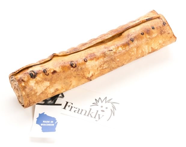 Image of Frankly Original Pet - Peanut Butter Flavored Mega Beef Roll for Dogs - High Protein Collegen Packed - Rawhide Free! - Made in The U.S.A. - 12 inch Roll (8456)