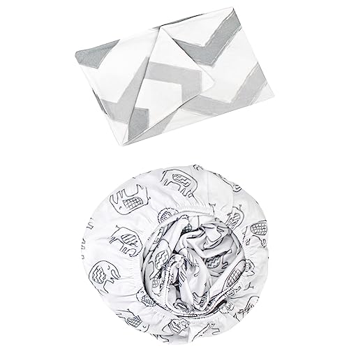 Image of BAMI 2-Piece Ultra Soft 100% Cotton Crib Sheet Set Breathable Fitted Crib Sheet & Pillowcase for Baby, Neutral Baby Crib Bedding, Soft & Safe for Sensitive Skin, Fits Standard Crib Mattress 52 inch x 28 inch