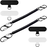 2 Pezzi Cordino Per Cellulare Anti-Furto, Gancio A Doppia S Cordino Telefono, Cinturino A Molla Per Escursionismo E Arrampicata All