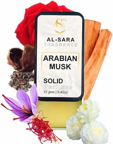 ARABIAN MUSK Solid Perfume for Men & Women | Alcohol-Free, Non-Greasy, Long-Lasting Natural Fragrance | Portable & Travel-Friendly Cologne (Arabian Musk)