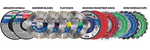 BOSCH FDX2750040 X-LOCK Fächerscheibe, Körnung 40, kompatibel mit 2,2 cm, Dorn Typ 27 für Anwendungen beim Mischen und Schleifen von Metall, 12,7 cm