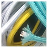 UL-Drähte und Kabel (PVC), mehrfarbiges geflochtenes Kabel, Stecker, Kupferkabel, bunte Kronleuchter, Beleuchtungszubehör, DIY-Zubehör, 10 m, Grün