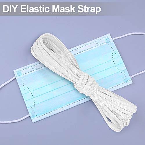 image for ShuYo Elastic Bands for Sewing, Elastic String for Masks 1/4 Inch, Ela