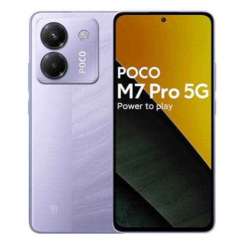 XIAOMI POCO M7 Pro 5G Smartphone, 12+256Go, Violet, Appareil Photo Principal 50MP avec OIS, Batterie 5110 mAh (Types) avec 45 W HyperCarge, IP64, fonctionnalités AI