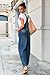 PLNOTME Womens Denim Bib Overalls Barrel Leg Adjustable Strap Jean Pants Jumpsuits with Pockets