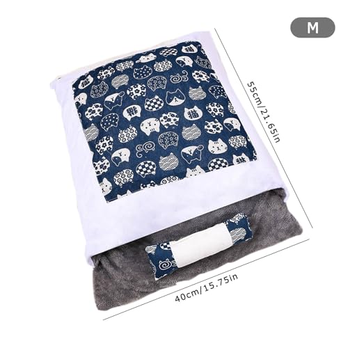 Sac de couchage chaud pour chat en tissu premium et dôme isolant doux - 6