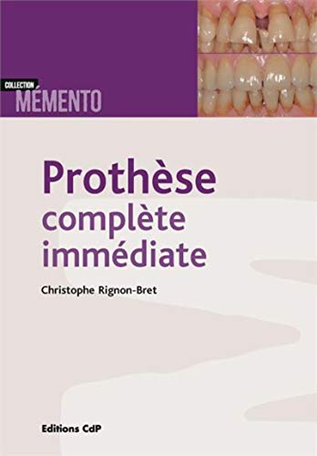livre Prothèse complète immédiate