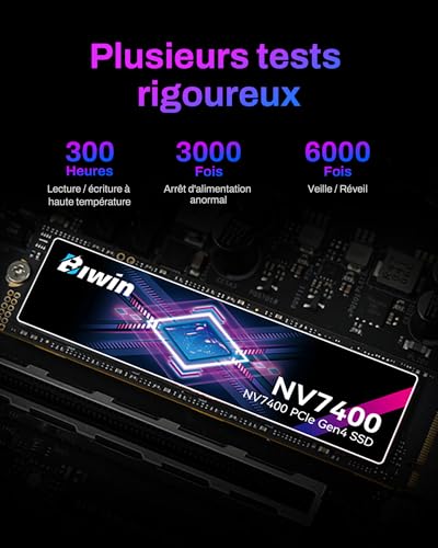 Image of BIWIN Black Opal NV7400 1TB SSD, M.2 2280 NVMe PCIe Gen 4x4 Interface with HMB & SLC Cache, Read Speed Up to 7400 MB /s, Internal PC Solid State Drive for Laptop & Desktop & PS5