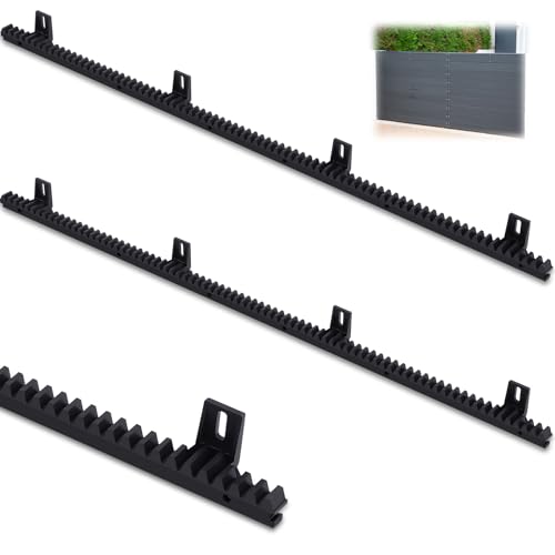 Threlaco 2 Nylon Gear Racks with Metal Insert for Sliding Gate Door Opener Operator Heavy Duty Reinforced Slide Gate Opener Accessories, 3.3 ft Each