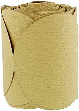 ABN 180 Grit Sandpaper Roll - 6 Inch Round Sanding Discs Aluminum Oxide Sandpaper Discs with Adhesive Back, 100Pc