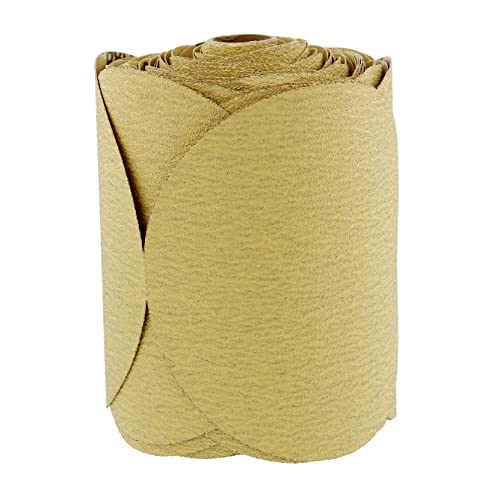 ABN 180 Grit Sandpaper Roll - 6 Inch Round Sanding Discs Aluminum Oxide Sandpaper Discs with Adhesive Back, 100Pc