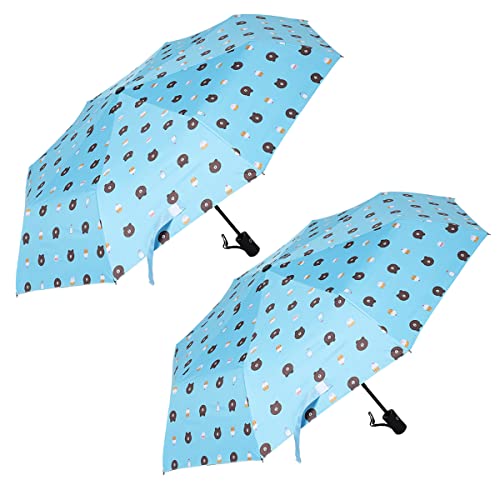 Image of KEKEMI 3 Fold Automatic Sun & Rain Umbrella for Men & Women (Pack of 2)