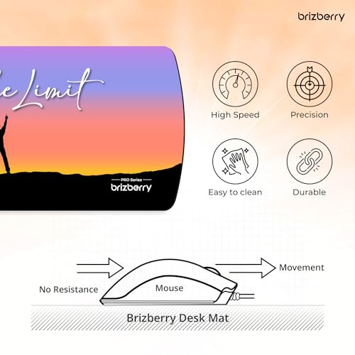 Image of Brizberry Extended Mouse Pad, Large Premium Desk Mat Anti Skid Rubber Base for Desktop Laptop PC Office Gaming 740 X 310 X 3 mm (DM Design 9)