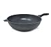 Alpha Nonstick Stone Coating Wok Pan, 12.6-Inch, Black