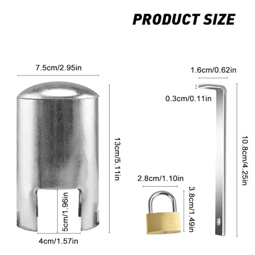 mizikuu Wasserhahn Schloss, Wasserhahn Sperre Außen Metall Hahnschutzabdeckung Anti-Diebstahl und WasserEinsparung Außenwasserhahn Abdeckung für Außen, Küchen, Gartenschlauch
