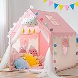 Dskria Casa de Campaña para Niña, Castillo Casita para Niño Tienda de Princesa Casa Juegos con Luces de Estrellas,...