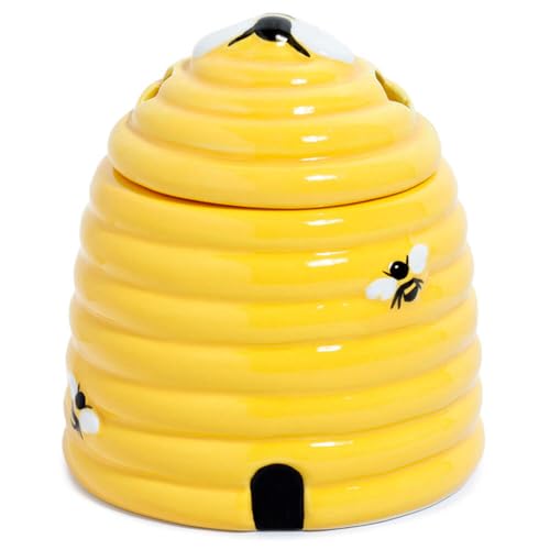 Image of Puckator Beehive Oil Ceramic Oil Burner with Lid - Living Room Accessories - Wax Liquidizer - Oil Burners For Essential Oils - Wax Burners - Wax Melt Holder - Room Fragrance - Scents Melter
