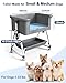 Bedside Dog Bed, 6-Height Adjustable Elevated Cat Bed for Small & Medium Puppy & Cat, Extension for Human Bed, Pet Bassinet with Removable & Washable Cover, Dogs Couch with Sides (30