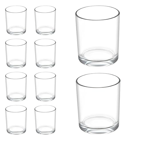 Dokeno 10 Unidades Portavelas de Cristal para Velas de Té, 95ml Porta Velas Decorativas Pequeñas, Portavelas Votiva Transparente para Decoración del Hogar, Bodas, Fiestas y Decoración de Mesa
