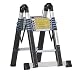 Produktbild WORHAN Teleskopische 4.4m TELESKOPLEITER 2 in 1 ANLEGELEITER KLAPPLEITER ALU TELESKOP Leiter MULTIFUNKTTIONS Leiter 440cm K4.4C