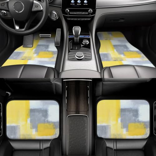 Alfombrillas antideslizantes para coche de neopreno impermeable con diseño abstracto gris 6