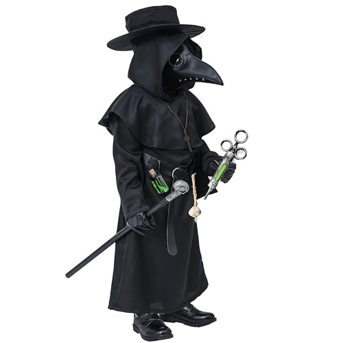 Disfraz completo de Doctor de la Peste para niños miniatura 5