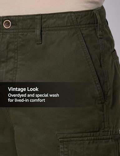 Image of Symbol Premium Men's Relaxed Fit Washed Cargo Shorts - Regular Fit | Pure Cotton (Available in Plus Sizes)