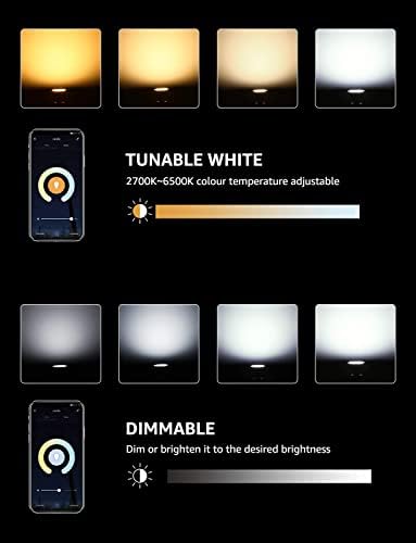 Lepro GU10 Smart Bulbs, Warm to Cool White Dimmable LED Spot Lights, Works with Alexa and Google Home, 4.5W = 50W, 350lm, 2700K-6500K, 100° Beam Angle, No Hub Required