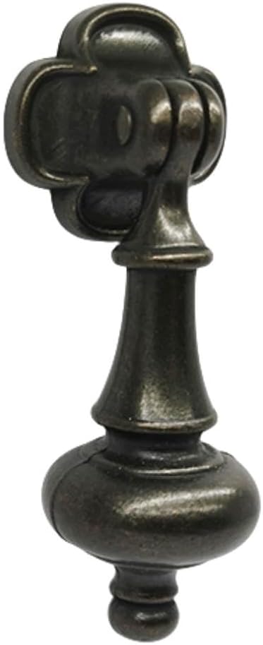 Antique Black Drawer Single Hole Knob Vintage Flower Gourd Hanging Pull,Zinc Alloy Cabinet Hardware for Kitchen Bathroom Pulls 3.1 Inch Length (10)