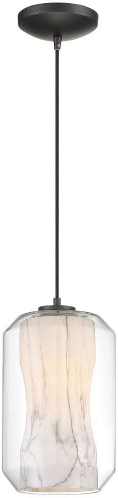 Access Lighting - HI Access 29010LEDDLP-BL/WMB Transitional LED Pendant from I-Biza Collection in Black Finish