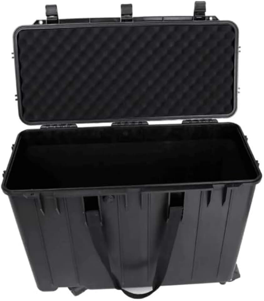 Tsunami Cases Maleta Rígida Multiuso, 75,6 x 36 x 58 cm, Proteção para Equipamentos Táticos, Resistente à Água, com Rodas, Preta