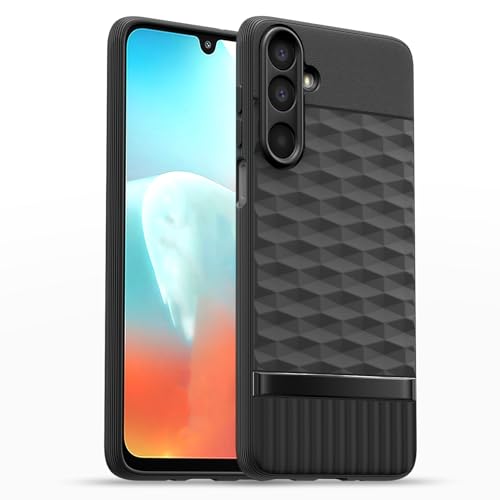 Image of Pikkme Back Cover for Samsung Galaxy M16 5G Camera Protection 3D Hexa Cube Design Silicone Protective Bumper Case (Black)